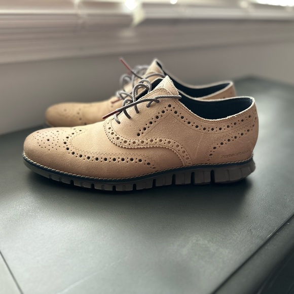 Men’s Cole Haan Dress Shoes Size 10 1/2, Tan and Grey in color - Picture 3 of 7